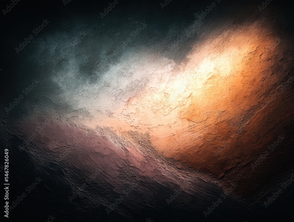 Fototapete abstract textured background with warm and cool color gradients