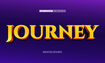 Editable Journey golden 3D text effect with dynamic style.