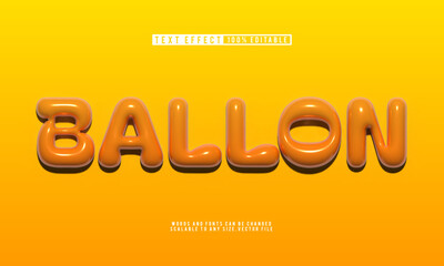 Editable balloon-style text effect, perfect for fun and festive designs