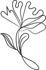 Obraz premium Elegant Line Art Cut Flower Designs Floral Illustrations for Invitations Cards and Branding