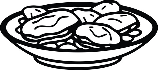 vector illustration of food in a pot