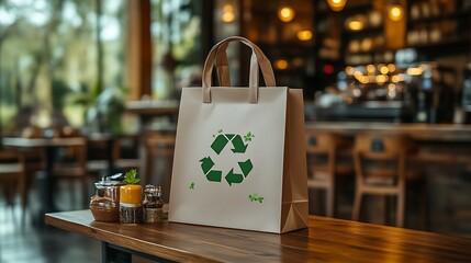 Recycled Paper Bag Cafe Interior