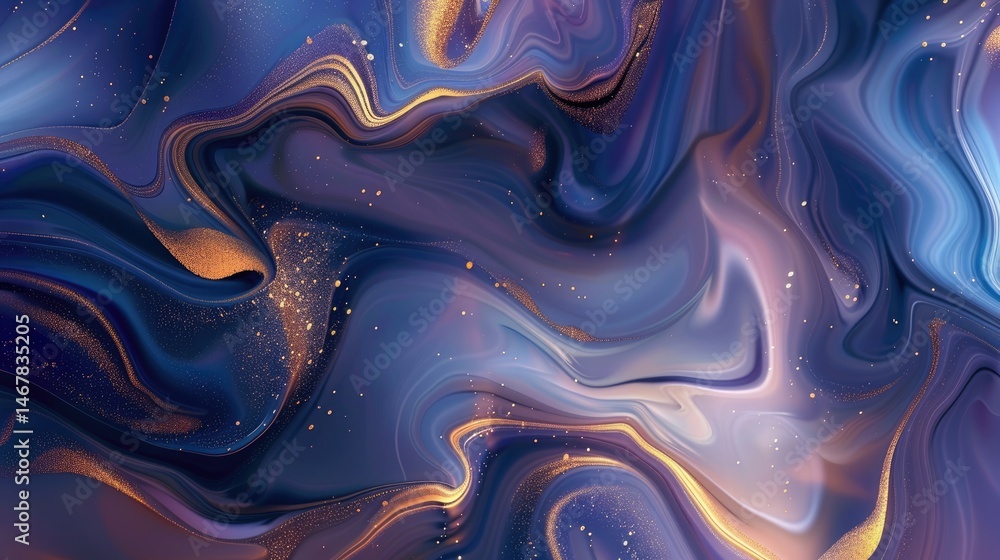 Poster abstract universe of colorful light sparkling particles scattered across space background, create wo