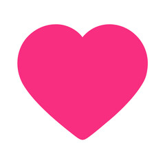 Vibrant Pink Heart Shape Symbolizing Love and Affection in a Playful Design