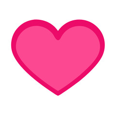 Vibrant Pink Heart Shape Symbolizing Love and Affection in a Playful Design
