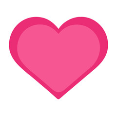 Vibrant Pink Heart Shape Symbolizing Love and Affection in a Playful Design