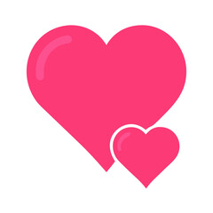 Vibrant Pink Heart Shape Symbolizing Love and Affection in a Playful Design
