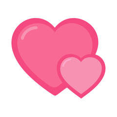 Vibrant Pink Heart Shape Symbolizing Love and Affection in a Playful Design