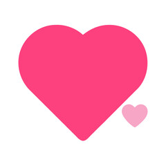Vibrant Pink Heart Shape Symbolizing Love and Affection in a Playful Design