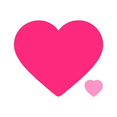 Vibrant Pink Heart Shape Symbolizing Love and Affection in a Playful Design