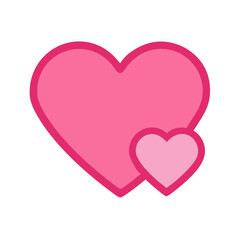 Vibrant Pink Heart Shape Symbolizing Love and Affection in a Playful Design