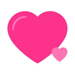 Vibrant Pink Heart Shape Symbolizing Love and Affection in a Playful Design