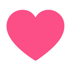 Vibrant Pink Heart Shape Symbolizing Love and Affection in a Playful Design