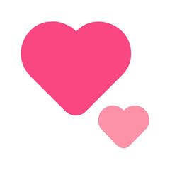 Vibrant Pink Heart Shape Symbolizing Love and Affection in a Playful Design