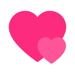 Vibrant Pink Heart Shape Symbolizing Love and Affection in a Playful Design