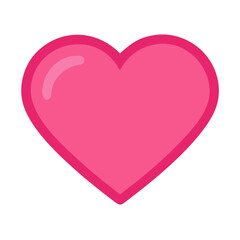 Vibrant Pink Heart Shape Symbolizing Love and Affection in a Playful Design