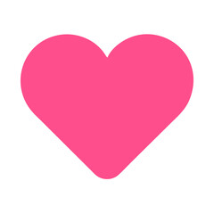 Vibrant Pink Heart Shape Symbolizing Love and Affection in a Playful Design