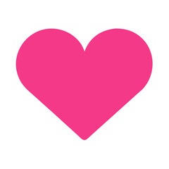 Vibrant Pink Heart Shape Symbolizing Love and Affection in a Playful Design