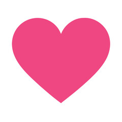 Vibrant Pink Heart Shape Symbolizing Love and Affection in a Playful Design