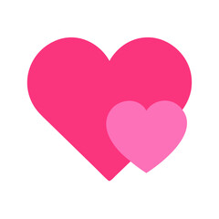 Vibrant Pink Heart Shape Symbolizing Love and Affection in a Playful Design