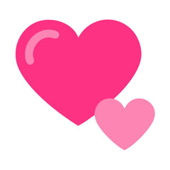 Vibrant Pink Heart Shape Symbolizing Love and Affection in a Playful Design