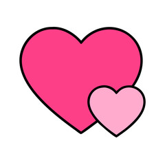 Vibrant Pink Heart Shape Symbolizing Love and Affection in a Playful Design