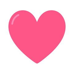 Vibrant Pink Heart Shape Symbolizing Love and Affection in a Playful Design