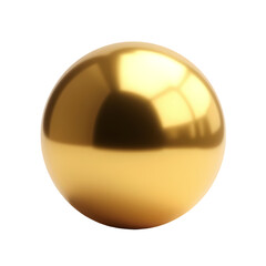 Golden Sphere Shiny Gold Ball Background isolated on transparent background