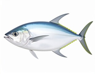 Naklejka premium Fish close view on white background