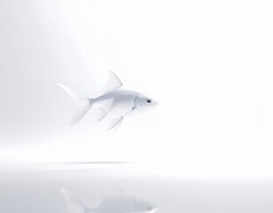 Obraz premium Fish close view on white background