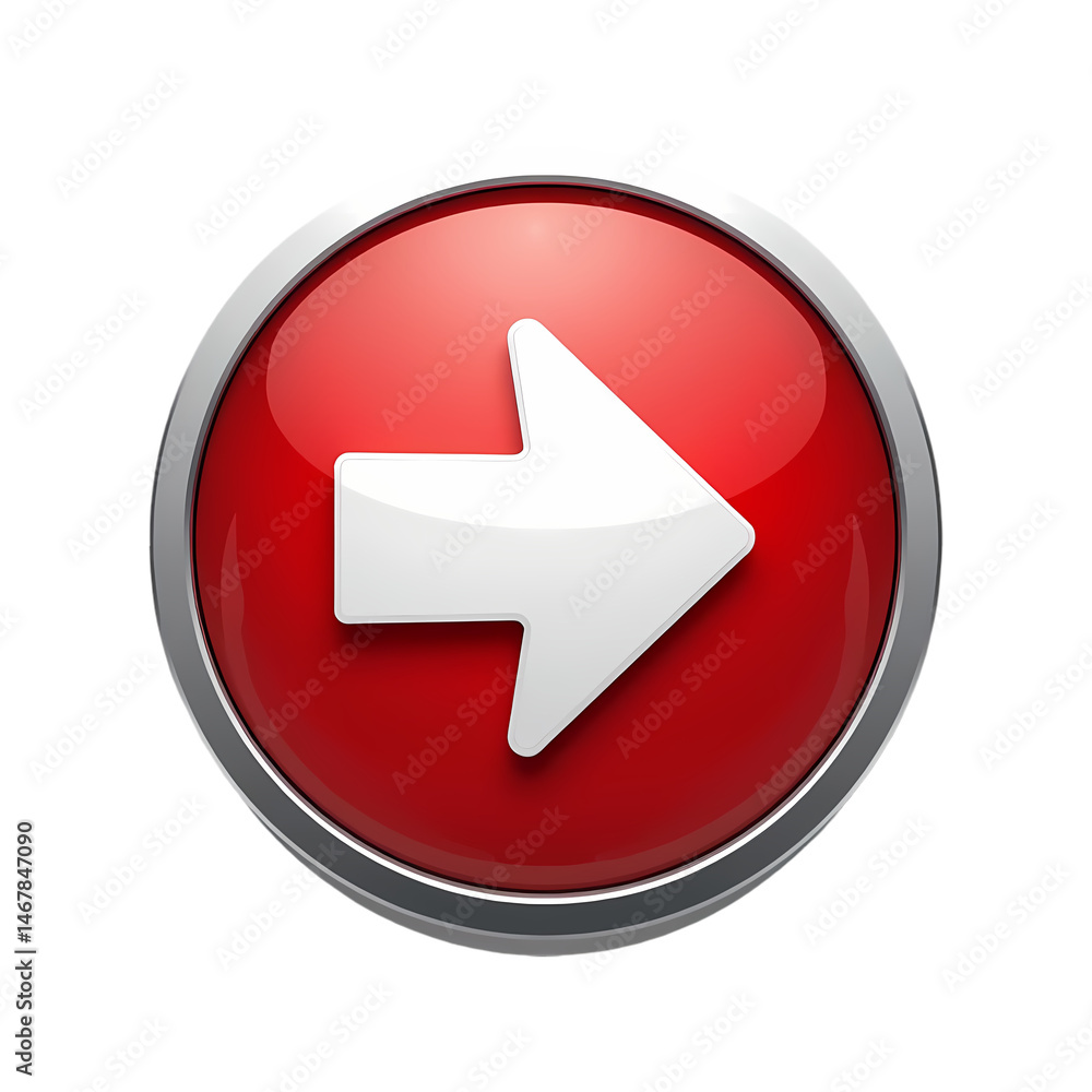 Poster red arrow button downloadable highresolution image isolated on transparent background