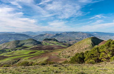 Beautiful landscape view from the north of Tunisia