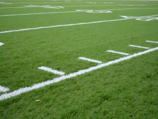 Obraz premium A football field with a line of white lines