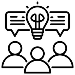 Discussion Line Icon