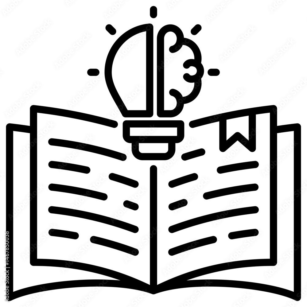 Poster knowledge line icon