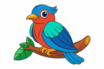 blue bird on a branch