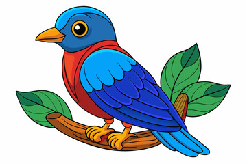 blue bird on a branch