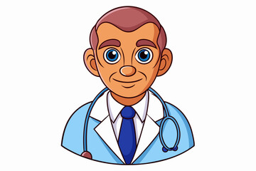 cartoon doctor with a stethoscope
