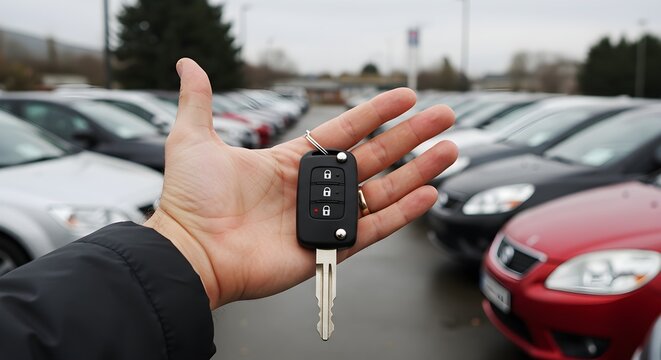 car key in hands, car ownership