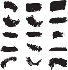 Black paint backgrounds Brush paint vector set. Messy ink brush strokes, Trendy brush stroke for black ink paint,grunge backdrop