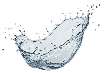 Splash of Water on White Background