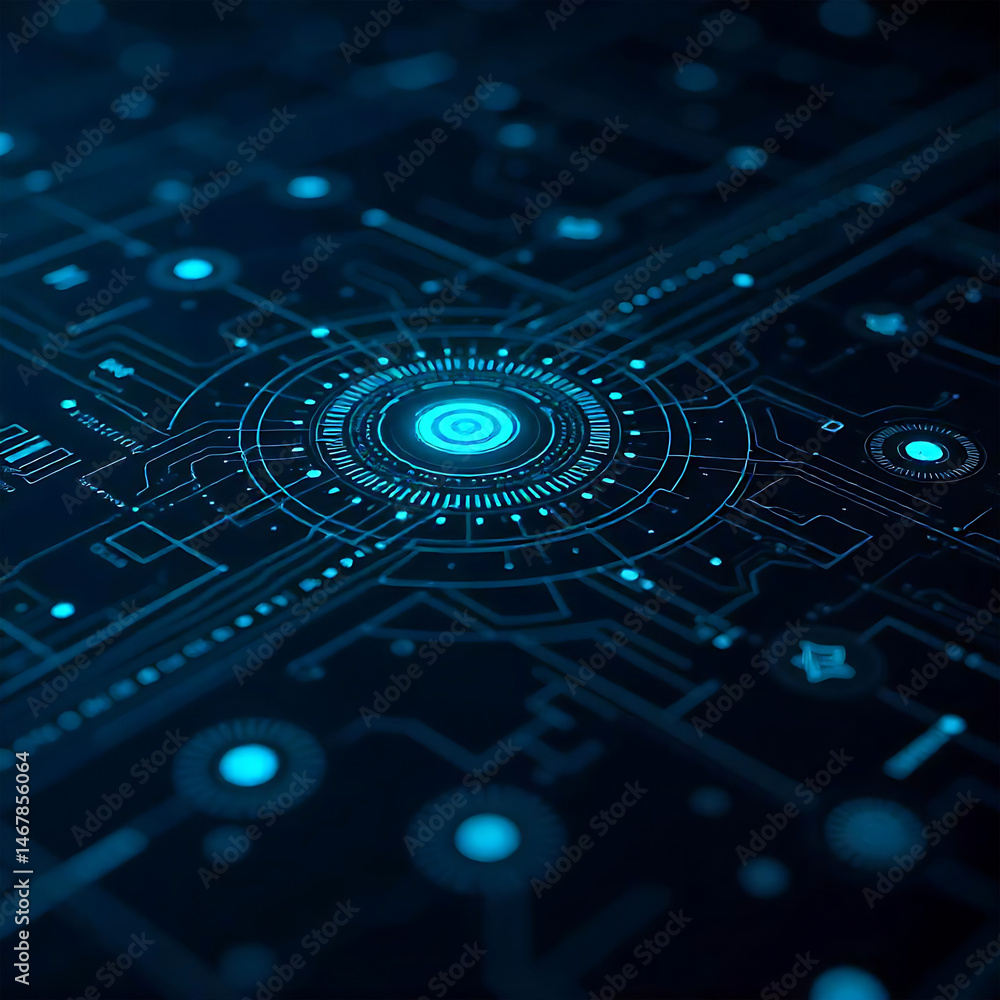 Poster abstract futuristic technology background with circuit board design