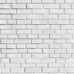 Simple white brick wall with light gray shadows seamless pattern surface texture background in banner panorama wide format