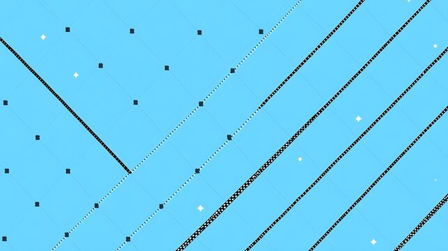 Sky Blue Abstract Geometrical Pattern with Parallel Lines and Sparse Dots