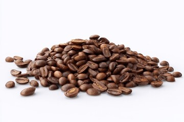 Fototapeta premium A rich pile of dark roasted coffee beans.