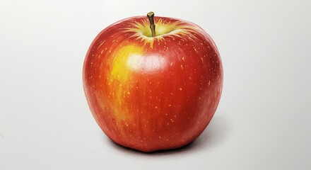Single red apple studio shot