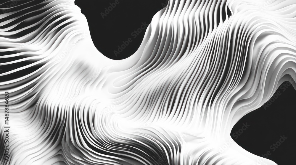 Poster abstract monochromatic flowing layers with dynamic wave formations