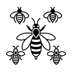 set of vector butterflies icons line art vector silhouette