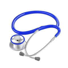 Stethoscope isolated on transparent background .
