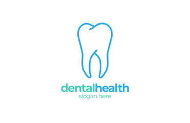 Outline sign of tooth isolated on a white background